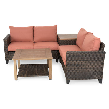 TILSON Set mobilier terasă/grădină, 2 canapele și 2 măsuțe