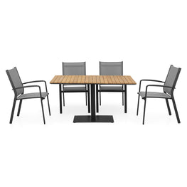 ACERO/COSMO Set mobilier terasă/grădină, 4 scaune și masă