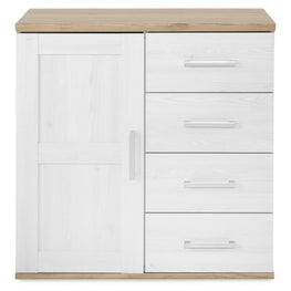 CABANA Comodă 1 ușă, 4 sertare