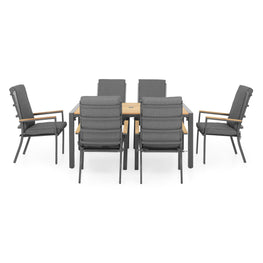 GLENDALE Set mobilier terasă/grădină, 6 scaune și masă