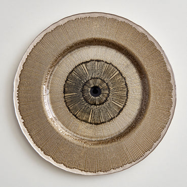 SOLEIL Platou, sticlă, D.33cm