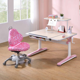 WISDOM Ansamblu birou ergonomic 1 sertar și raft cu suport carte