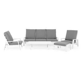 MONTEREY Set mobilier terasă/grădină, 2 fotolii, canapea, taburet și măsuță