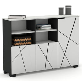 X DARK Cabinet copii, 3 uși, 2 polițe