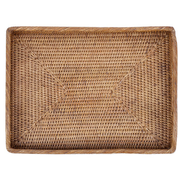 ARTESIA Tavă servire cu mânere, ratan, L.40cm