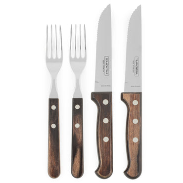 GAUCHO Set 4 piese, furculițe și cuțite pentru friptură