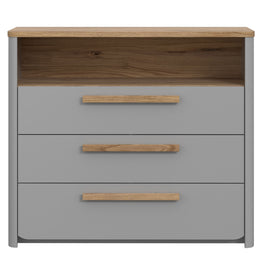 SANDY Comodă 3 sertare, 1 nișă