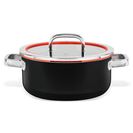 FUNCTIONAL Cratiță cu mânere și capac, cromargan, D.24cm