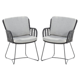 FABRICE Set mobilier terasă/grădină, 2 scaune