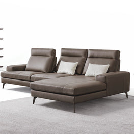 LISABONA Colțar piele, șezlong stânga/dreapta, mecanism spătare