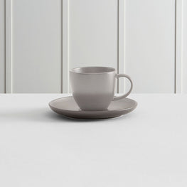 SAND Ceașcă și farfurioară, porțelan, 100ml