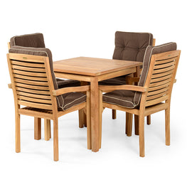 TROPICAL Set mobilier terasă/grădină, 4 scaune și masă