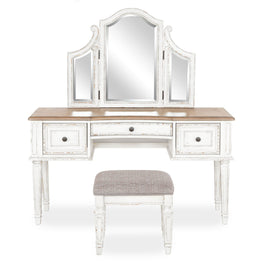 KINSLEY Masă toaletă și taburet
