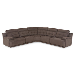 SANTIAGO Colțar cu 3 reclinere electrice, stofă