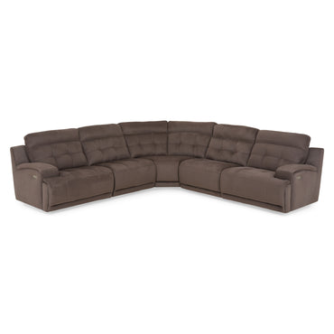 SANTIAGO Colțar cu 3 reclinere electrice, stofă