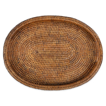 ARTESIA Tavă servire cu mânere, ratan, L.40cm