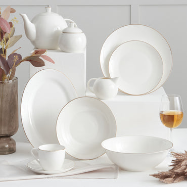 CLARA Set veselă, porțelan, 35 piese