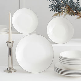 CLARA Set veselă, porțelan, 18 piese