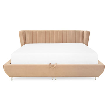 TOSCANA Pat tapițat, 180x200, somieră rabatabilă și ladă depozitare incluse