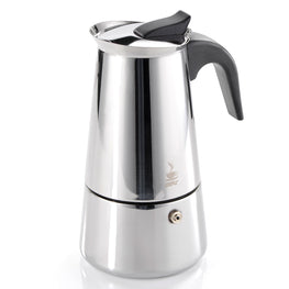 Espressor aragaz, 4 cesti, inox EMILIO