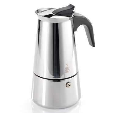 Espressor aragaz, 4 cesti, inox EMILIO