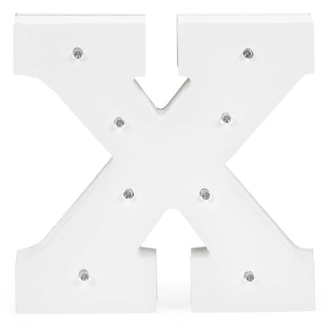 Decor luminos din lemn LITERA "X"