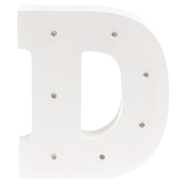 Decor luminos din lemn LITERA "D"