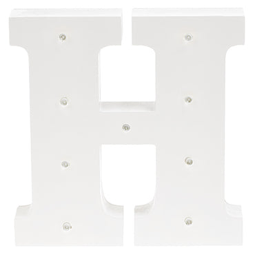 Decor luminos din lemn LITERA "H"