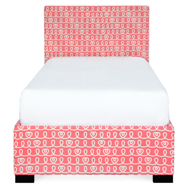 Pat tapitat, 89x198cm, somiera inclusa FANCY CURLY ROSE