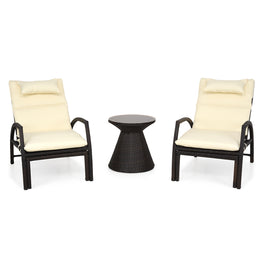 Set mobilier gradina/terasa, 2 sezlonguri, masuta SALIMA