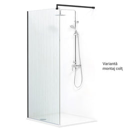 Sistem dus, 96x200cm, sticla, dungi decorative verticale LIBERTY