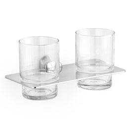 Suport dublu pahare, cromat FABIA