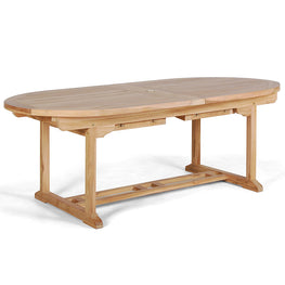 Masa ovala extensibila, lemn teak TROPICAL