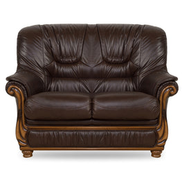 Canapea piele, 2 locuri, maro VILLIERS