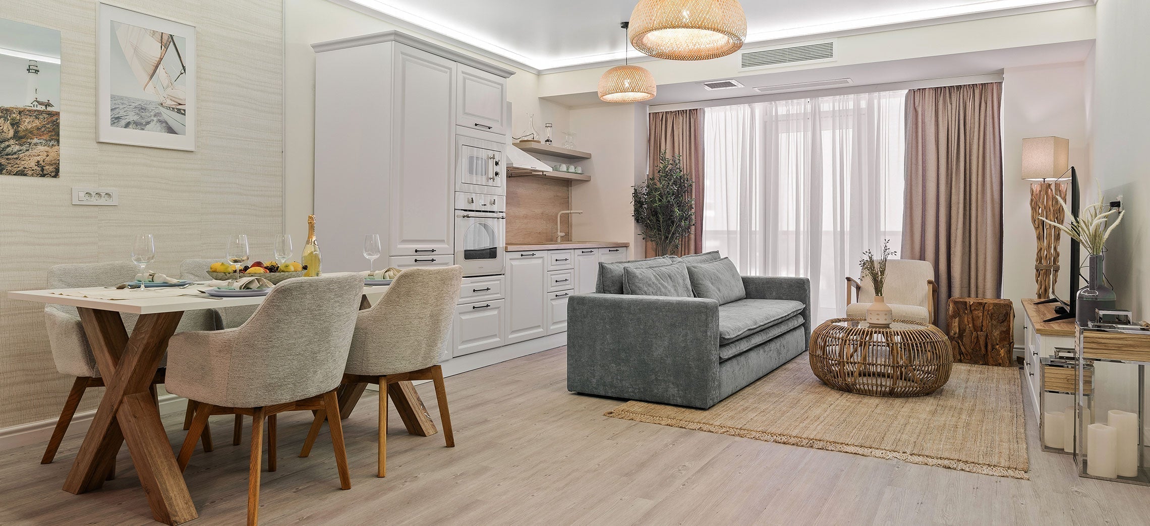 #ProiecteleMobexpert - Apartament în stil coastal: de la randare la realitate