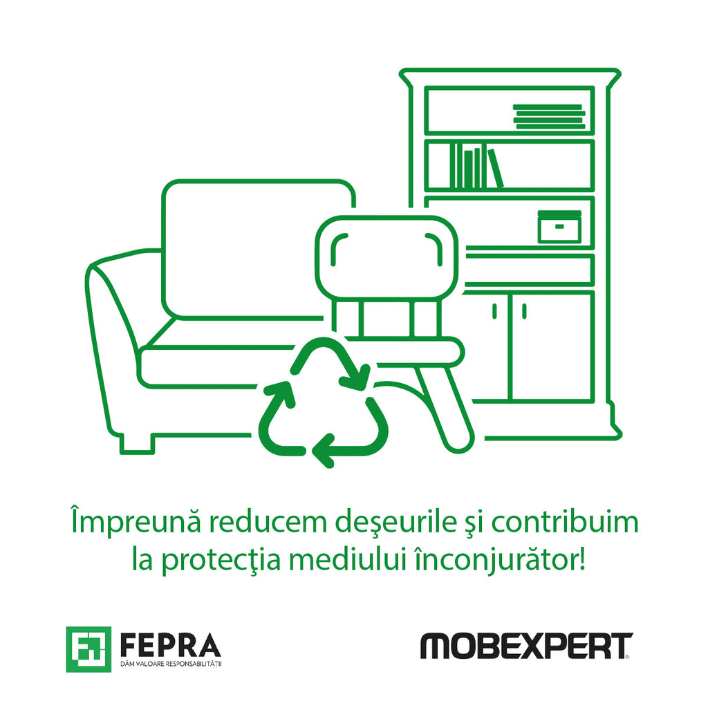 NOU: Serviciu de colectare și reciclare pentru mobilierul vechi oferit de Mobexpert în parteneriat cu FEPRA
