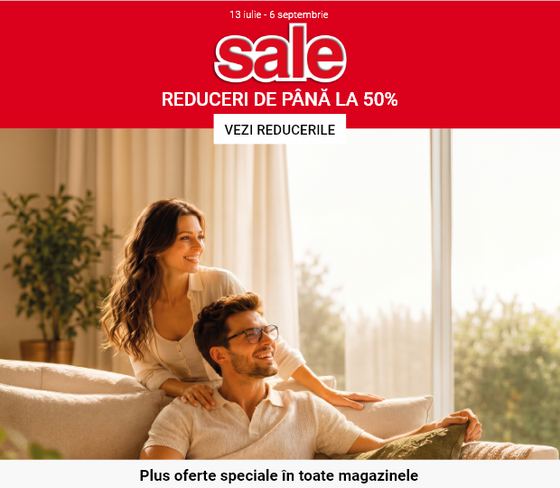 Summer Sale: REDUCERI DE PÂNĂ LA 50% de la Mobexpert