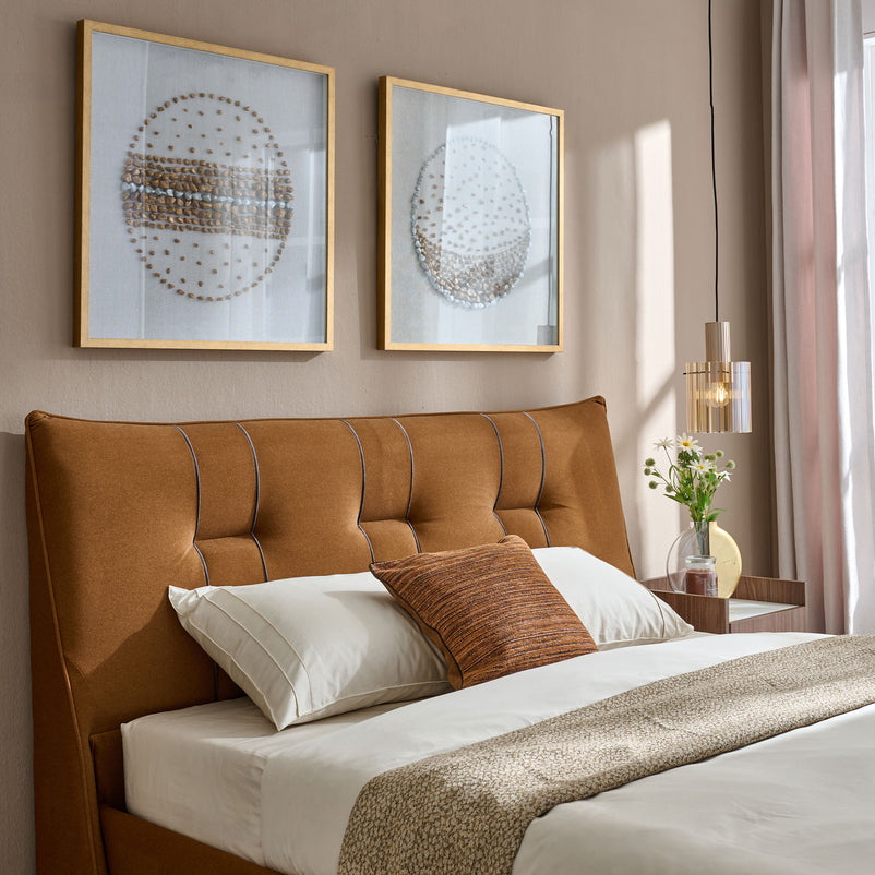 LARWIN Pat tapițat, 160x200cm, somieră inclusă