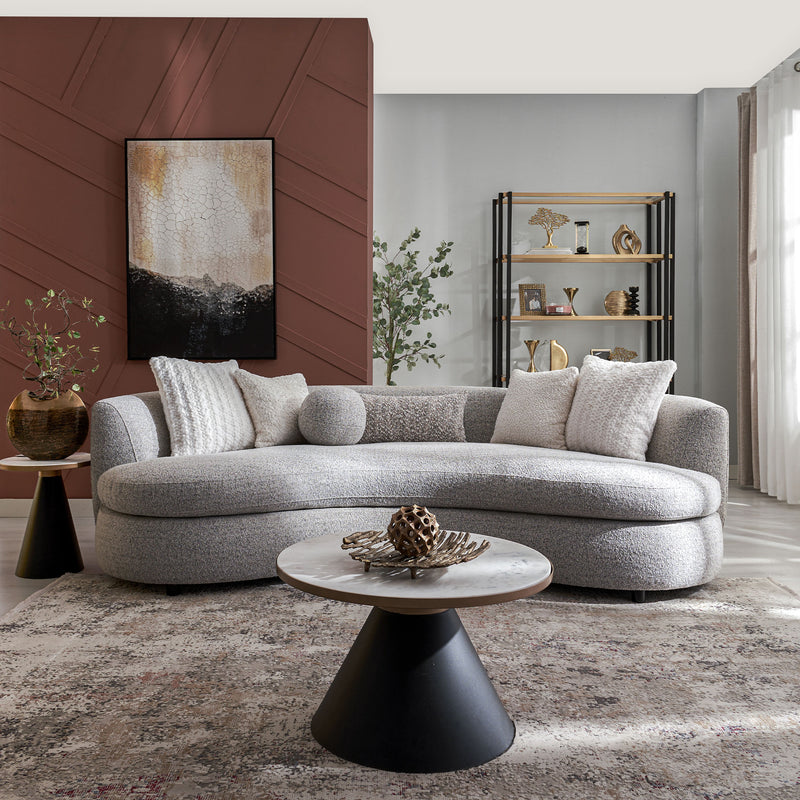 SEDALIA Canapea, 6 perne decor incluse, stofă