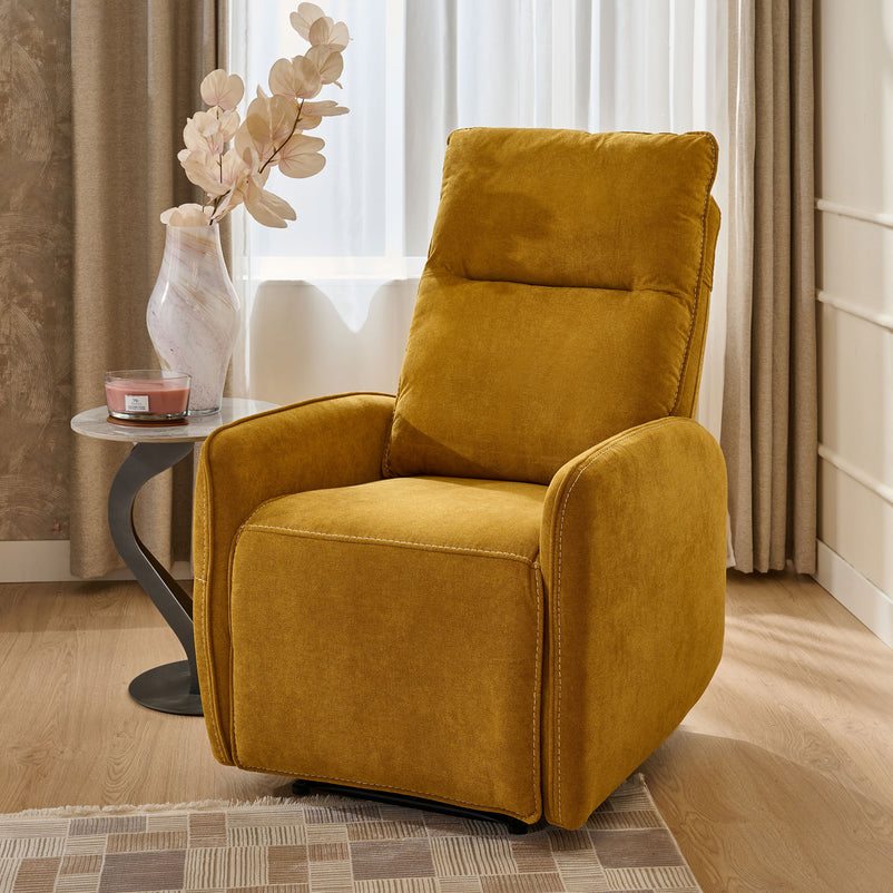 LONOKE Fotoliu, recliner și masaj, stofă