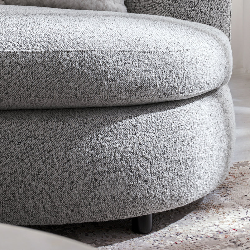 SEDALIA Canapea, 6 perne decor incluse, stofă