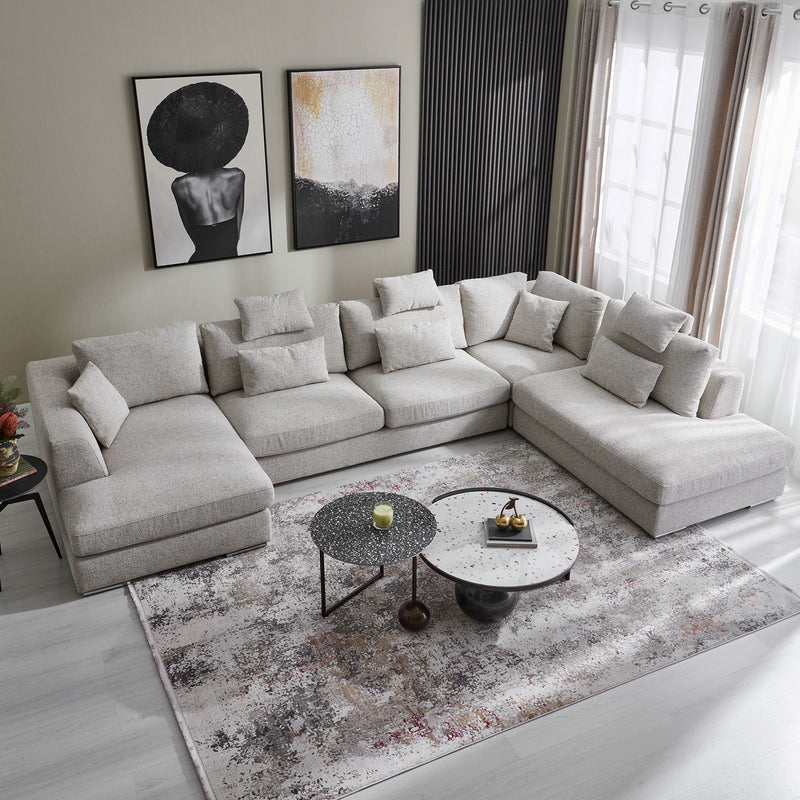 ILLONA Colțar cu șezlong stânga/dreapta, stofă