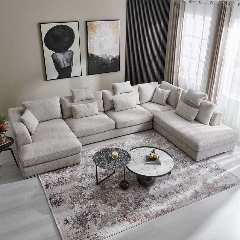 ILLONA Colțar cu șezlong stânga/dreapta, stofă