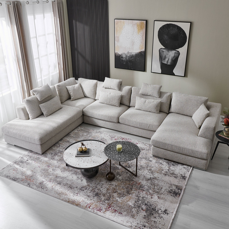 ILLONA Colțar cu șezlong stânga/dreapta, stofă