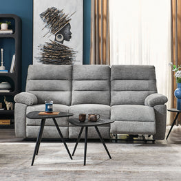 SANDERS Canapea 3 locuri, 2 reclinere electrice, stofă