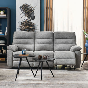 SANDERS Canapea 3 locuri, 2 reclinere electrice, stofă