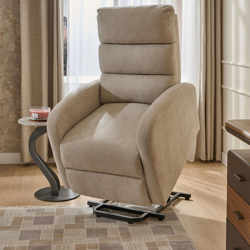 FULTON Fotoliu, lift și recliner electric, stofă