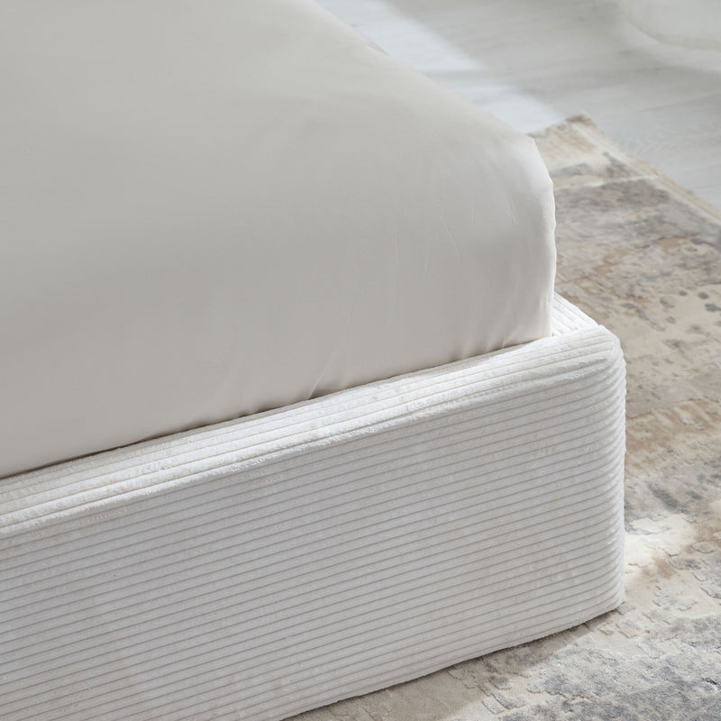 MAYVILLE Pat tapițat, 160x200cm, somieră rabatabilă și ladă depozitare incluse