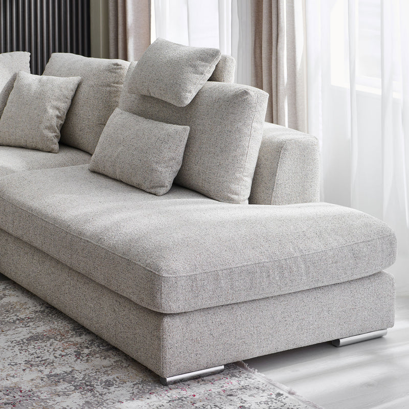 ILLONA Colțar cu șezlong stânga/dreapta, stofă