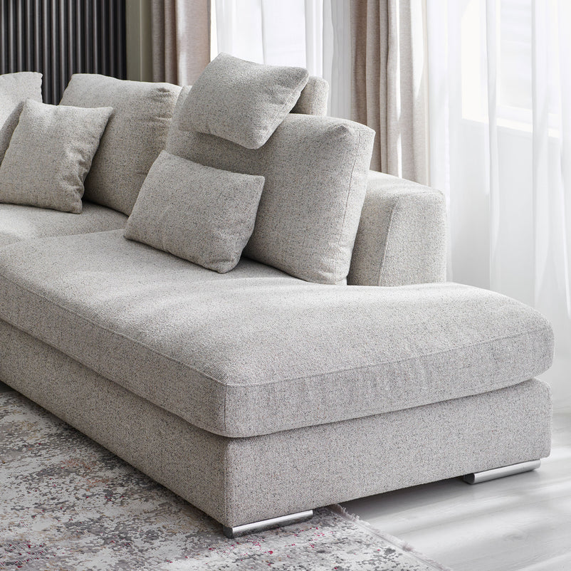 ILLONA Colțar cu șezlong stânga/dreapta, stofă